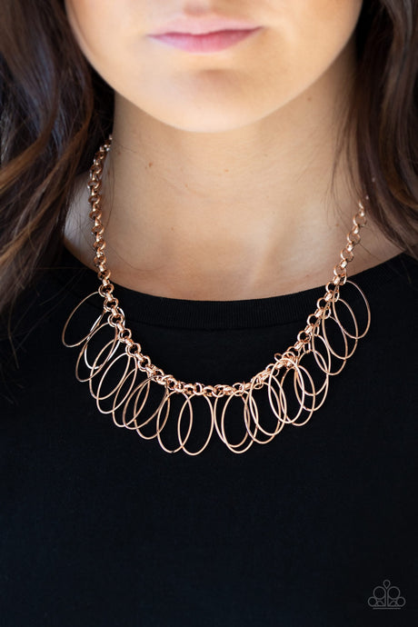 Paparazzi - Fringe Finale - Rose Gold - Necklace - Klassy Jewelz Boutique