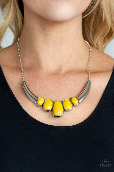 Paparazzi ~ A BULL House ~ Yellow Necklace Set