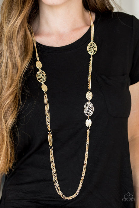 Paparazzi ~ A Force Of Nature ~ Gold Necklace Set