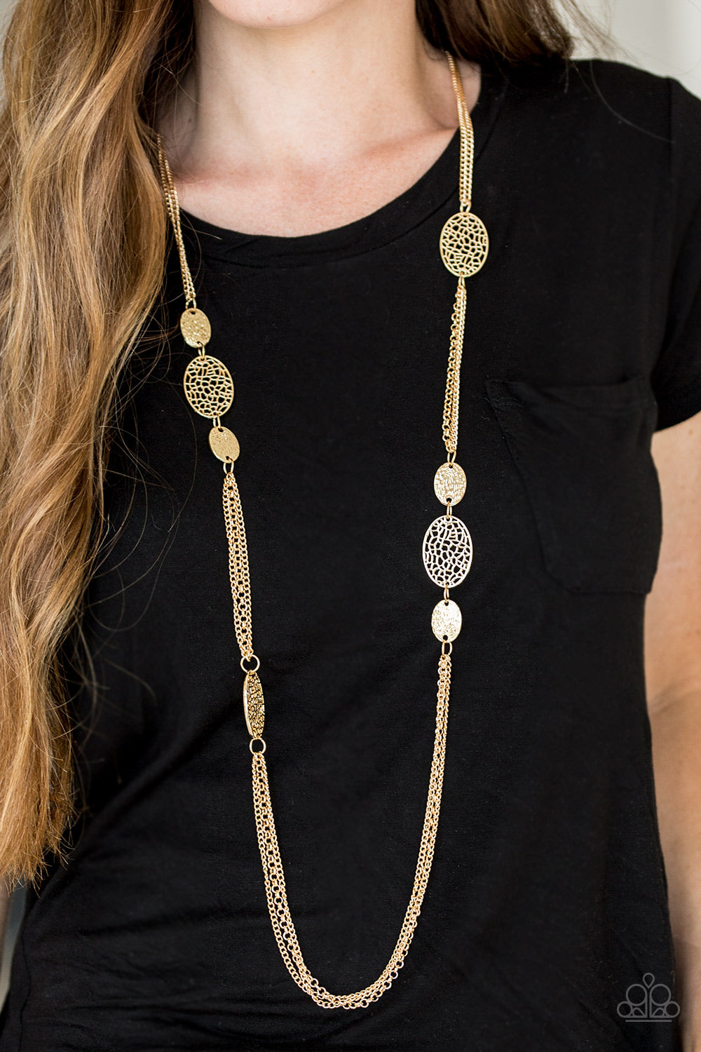Paparazzi ~ A Force Of Nature ~ Gold Necklace Set