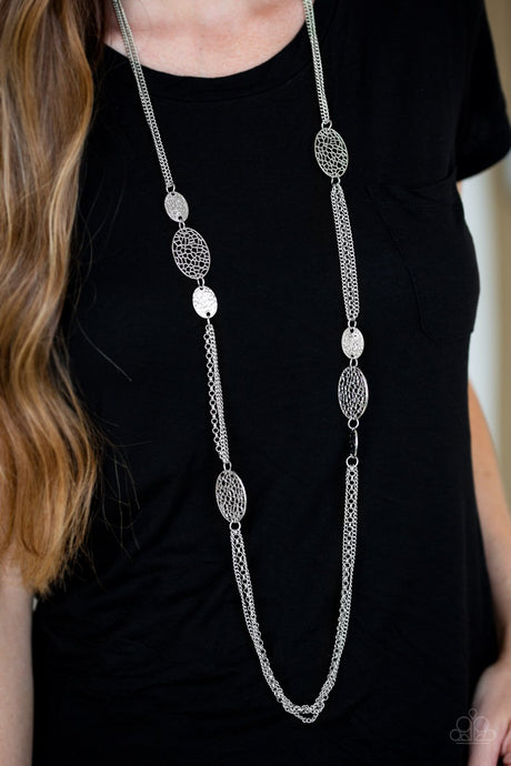 Paparazzi ~ A Force Of Nature ~ Silver Necklace Set