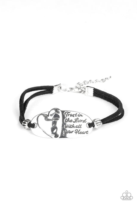 Paparazzi ~ A Full Heart ~ Silver Inspirational Bracelet