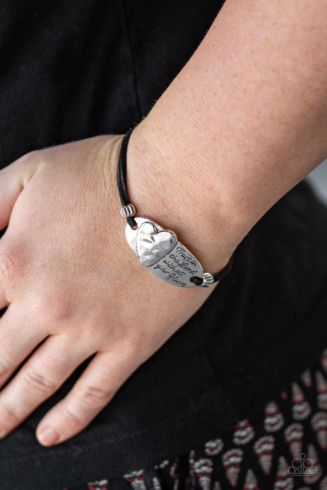 Paparazzi ~ A Full Heart ~ Silver Inspirational Bracelet