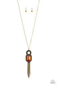 Paparazzi ~ A Good TALISMAN Is Hard To Find ~ Orange Necklace Set