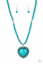 Load image into Gallery viewer, Paparazzi ~ A Heart Of Stone ~ Blue Turquoise Necklace Set (Life of the Party Exclusive)
