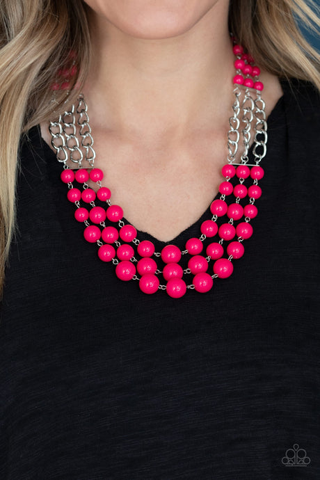 Paparazzi - A La Vogue - Pink Necklace - Klassy Jewelz Boutique