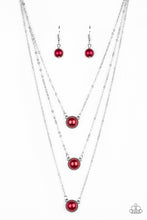 Load image into Gallery viewer, Paparazzi ~ A Love For Luster ~ Red Pearl Necklace Set