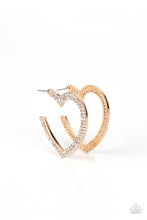 Load image into Gallery viewer, Paparazzi ~  AMORE to Love ~ White Heart Hoop Earrings