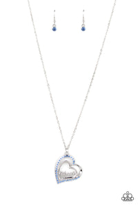 Paparazzi - A Mother's Heart - Blue Heart Necklace Set