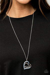 Paparazzi - A Mother's Heart - Blue Heart Necklace Set