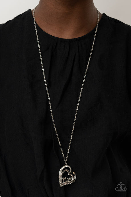 Paparazzi - A Mothers Heart - White Heart Necklace Set