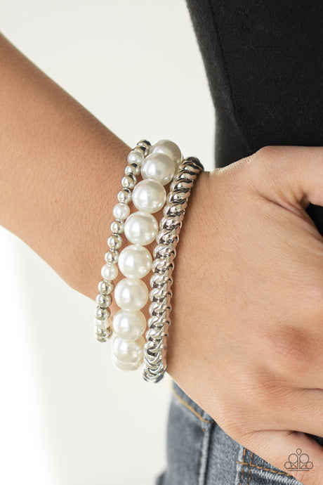 Paparazzi ~ A PEARL-fect Ten ~ White Pearl Bracelet
