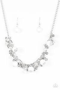 Paparazzi - A Pop Of Posh - White Necklace Set