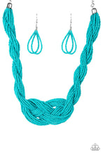 Load image into Gallery viewer, Paparazzi ~ A Standing Ovation ~ Blue knotted Seed Bead Necklace Set