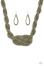 Load image into Gallery viewer, Paparazzi ~ A Standing Ovation ~ Green Knotted Seed Bead Necklace Set