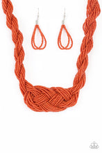 Load image into Gallery viewer, Paparazzi ~ A Standing Ovation ~ Orange Knotted Seed Bead Necklace Set