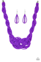 Load image into Gallery viewer, Paparazzi ~ A Standing Ovation ~ Purple Knotted Seed Bead Necklace Set