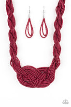 Load image into Gallery viewer, Paparazzi ~ A Standing Ovation ~ Red Knotted Seed Bead Necklace Set