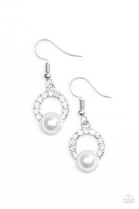 Paparazzi ~ A Win-Win ~ White Earrings
