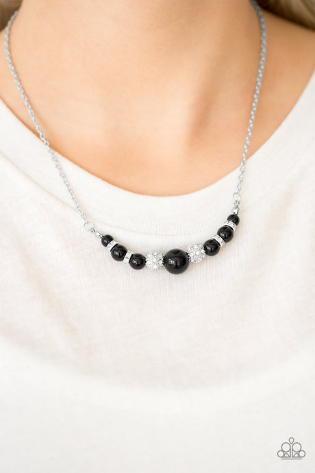 Paparazzi ~ Absolutely Brilliant ~ Black Necklace Set