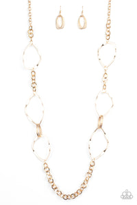 Paparazzi ~ Abstract Artifact ~ Gold Necklace Set