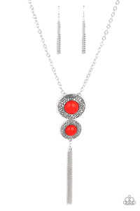 Paparazzi ~ Abstract Artistry ~ Red Necklace Set