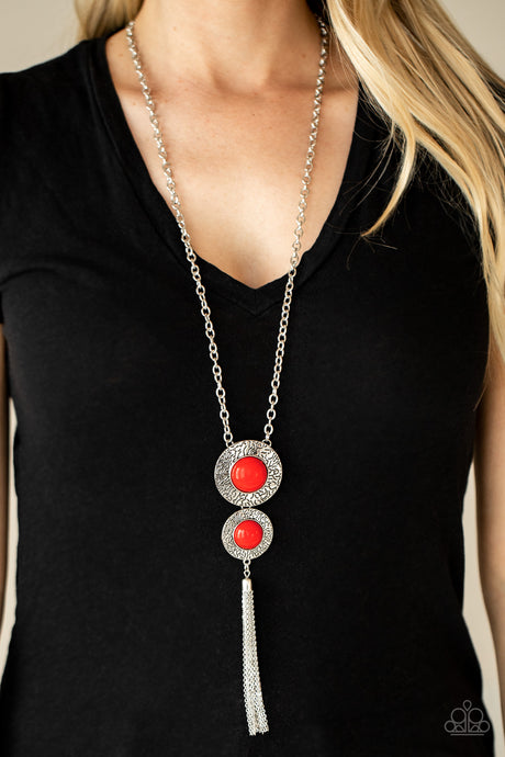 Paparazzi ~ Abstract Artistry ~ Red Necklace Set