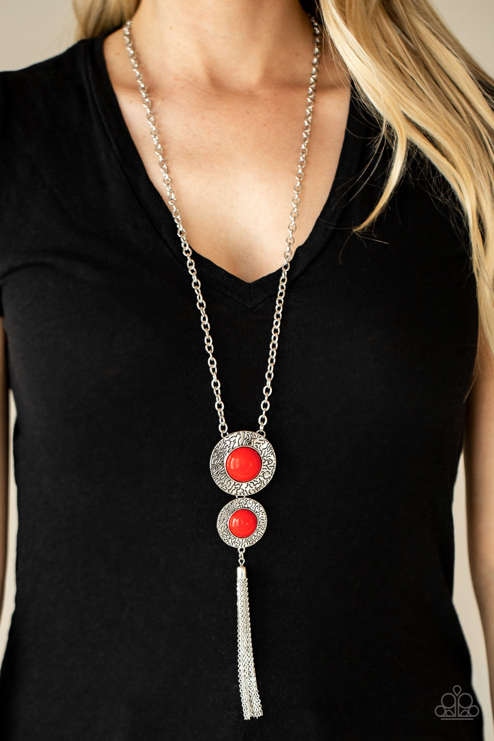 Paparazzi ~ Abstract Artistry ~ Red Necklace Set