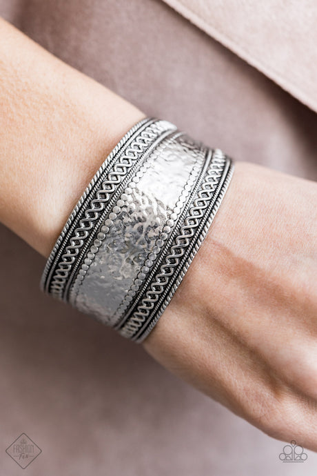 Paparazzi ~ Adobe Adventure ~ Silver Cuff Bracelet (Fashion Fix Exclusive)