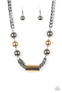 Paparazzi ~ All About Attitude ~ Black/Gunmetal Necklace Set