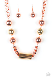 Paparazzi ~ All About Attitude ~ Copper Necklace Set