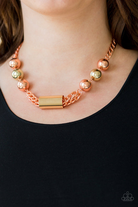 Paparazzi ~ All About Attitude ~ Copper Necklace Set