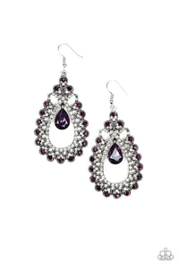 Paparazzi - All About Business - Purple Earring - Klassy Jewelz Boutique