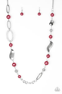 Paparazzi ~ All About Me ~ Red Necklace Set