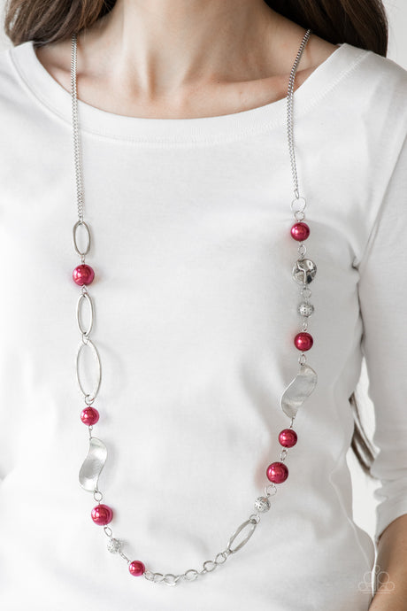 Paparazzi ~ All About Me ~ Red Necklace Set