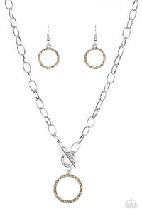 Paparazzi ~ All In Favor ~ Brown Toggle Necklace Set