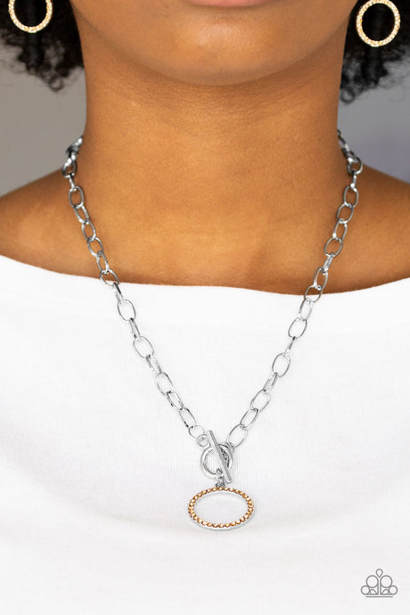 Paparazzi ~ All In Favor ~ Brown Toggle Necklace Set