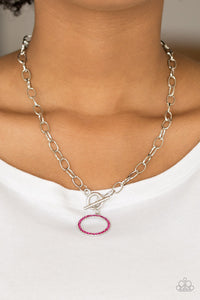 Paparazzi ~ All In Favor ~ Pink Toggle Necklace Set