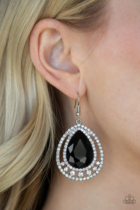 Paparazzi ~ All Rise For Her Majesty ~ Black Earrings