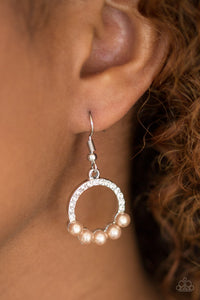 Paparazzi ~ All Time GLOW ~ Brown Pearl Earrings