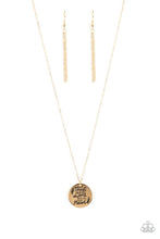 Load image into Gallery viewer, Paparazzi ~ All You Need Is Trust ~ Gold Inspirational Pendant Necklace Set