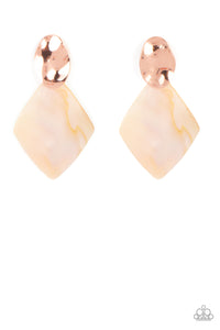 Paparazzi ~ Alluringly Lustrous ~ Copper Post Earrings