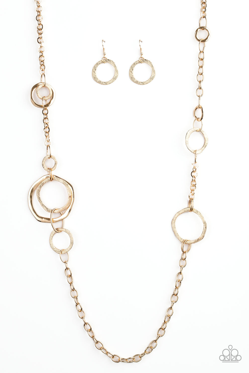 Paparazzi ~ Amped Up Metallics ~ Gold Necklace Set