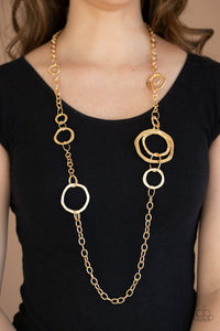 Paparazzi ~ Amped Up Metallics ~ Gold Necklace Set