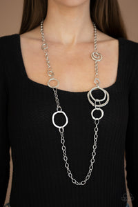 Paparazzi ~ Amped Up Metallics ~ Silver Necklace Set