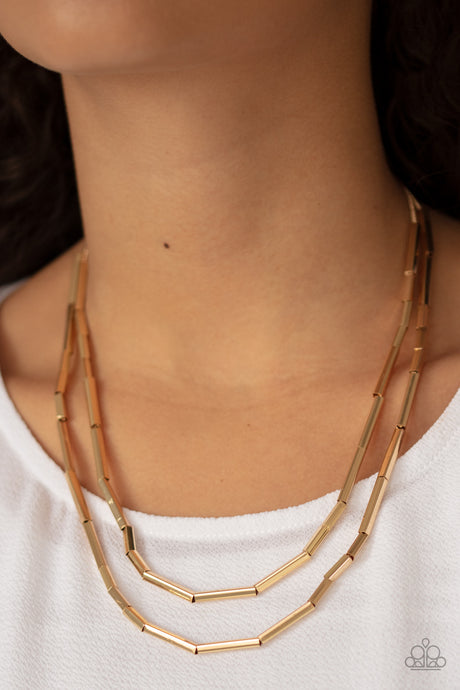 Paparazzi ~ A Pipe Dream ~ Gold Necklace Set