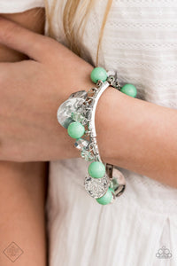 Paparazzi ~  Prismatic Sheen ~ Green Necklace and Bracelet Set (Fashion Fix Exclusive)