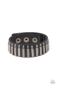 Paparazzi ~ Armed and Dangerous ~ Men's Black Urban Bracelet