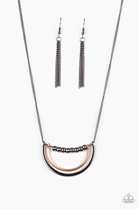 Paparazzi ~ Artificial Arches ~ Black Gunmetal Necklace Set