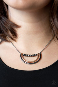Paparazzi ~ Artificial Arches ~ Black Gunmetal Necklace Set